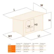 Снимка на Ferplast Baita 60 - Дървена къща за кучета, 67 x 53 x h 55,5 см. 3