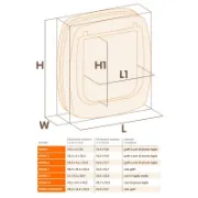 Снимка на Ferplast Swing 1 - Вратичка за вграждане за кучета и котки, 21,5 x 5 x h 24 см. - бяла 2