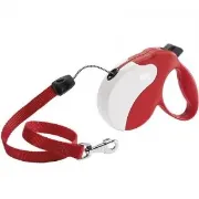 Снимка на Ferplast - Amigo Cord Large - Автоматичен повод за кучета до 50 кг, 5 метра въже - червено бял 1