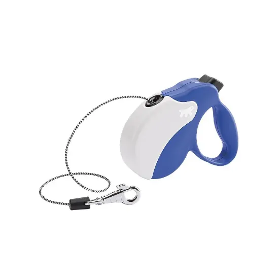 Снимка на Ferplast - Amigo Cord Mini - Автоматичен повод за кучета до 12 кг, 3 метра въже - синьо бял