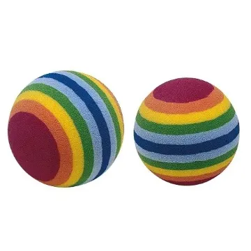 Показвай детайлите за Ferplast Rainbow ball - Забавна играчка за котки, шарени гумени топки, 2 броя х 3.5 см. 1 - MyPetShop.bg Снимка на Ferplast Rainbow ball - Забавна играчка за котки, шарени гумени топки, 2 броя х 3.5 см. 1