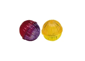 Показвай детайлите за Ferplast Translucent balls - Играчка за кучета и котки, пластмасови топчета 2 броя със звънче, 4 см. 1 - MyPetShop.bg Снимка на Ferplast Translucent balls - Играчка за кучета и котки, пластмасови топчета 2 броя със звънче, 4 см. 1