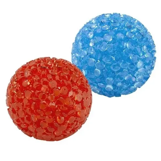 Снимка на Ferplast Neon ball - Забавна играчка за котки, грапави силиконови топчета със звънче, 2 броя х 4 см.