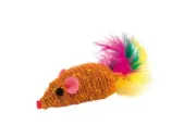 Снимка на Ferplast Cat toy mouse- Забавна котешка играчка - мишка с пера, 8 x 4 x 4 см. 1