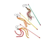 Снимка на Ferplast Cat toy - Забавна играчка за котки тип въдица / розова, жълта, зелена /47 см./1 брой 1