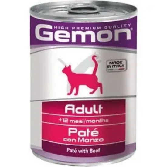 Снимка на Gemon Adult veal - Пастет с говеждо месо , за възрастни котки - 5 броя х 400 гр.