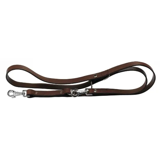 Снимка на Ferplast Vip Brown Lead - Елегантен повод за кучета от биволска кожа, 18мм/ 200 см.- кафяв