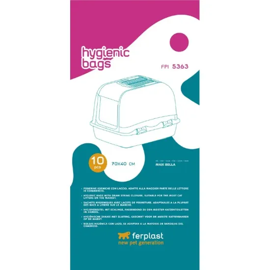 Снимка на Ferplast Hygienic bags FPI 5363 - Хигиенни торбички за тоалетни модели: Maxi Bella,70/40 см. 10 броя