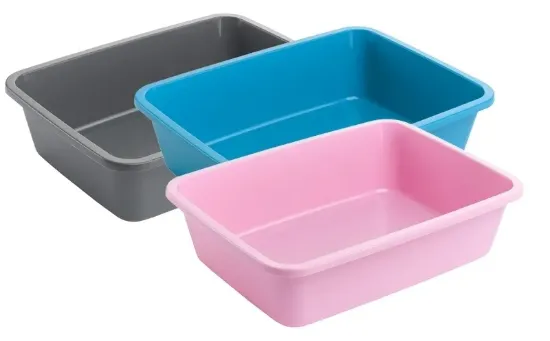 Снимка на Ferplast Kitty - Открита котешка тоалетна без борд / розова, синя, сива / 41,5 / 30,5 / 10,5 cм.