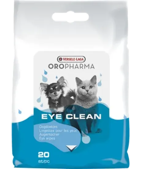 Снимка на Versele-Laga - Eye Clean Мокри кърпички за котки и кучета - опаковка 20 бр.