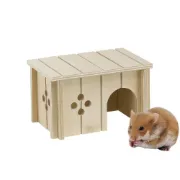 Снимка на Ferplast Wood house- Дървена къщичка за хамстери и други малки гризачи, 14,5 x 9,5 x h 8,5 см. 1