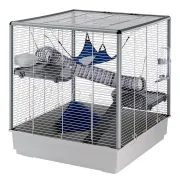 Снимка на Ferplast - Cage Furat XL Grey - Оборудвана клетка за порове - 75 х 80 х 86,5 см. 1
