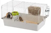 Снимка на Ferplast - Cage Rabbit 80 - Оборудвана клетка за морски свинчета и други гризачи, 77 х 48 х h 42 см. 2