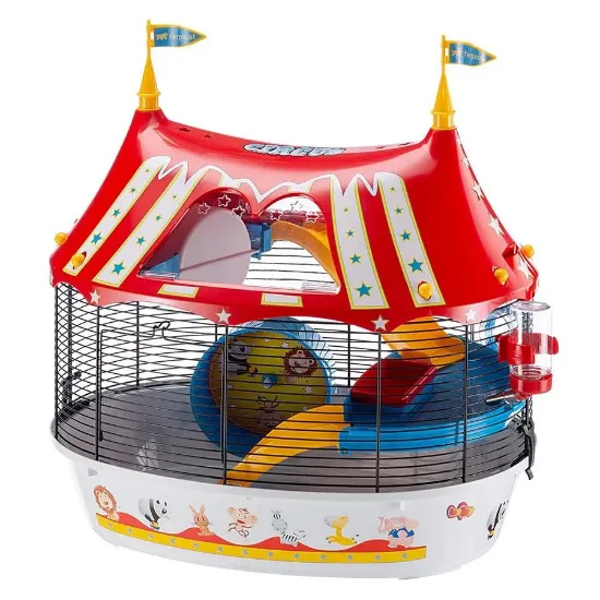 Снимка на Ferplast - CAGE CIRCUS FUN - Оборудвана клетка за хамстери и други гризчи - размер 49.5 х 34 х 42,5 см