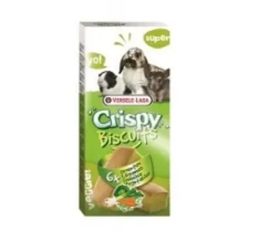 Снимка на Versele-Laga - Crispy Biscuit Small Animals Vegetables Снакс за чинчили - опаковка 70 г (6 бр.)