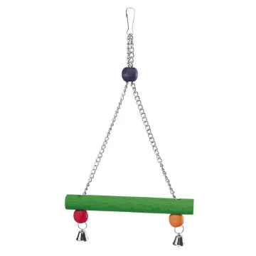 Показвай детайлите за Ferplast Parrot toy- Дървена люлка за папагали със звънчета, 20 / 37 cм - ø 2,3 cм. 1 - MyPetShop.bg Снимка на Ferplast Parrot toy- Дървена люлка за папагали със звънчета, 20 / 37 cм - ø 2,3 cм. 1
