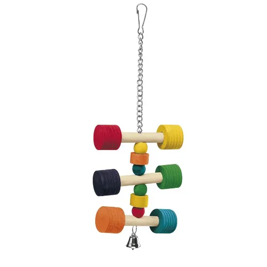 Снимка на Ferplast Parrot Toy -Забавна дървена играчка за папагали, 11,5 / 11,5 / 31 см.
