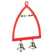 Снимка на Ferplast Canary swing - Пластмасова люлка със звънчета за канарчета, екзотични и други птици, 9,5 / 14 см. 1