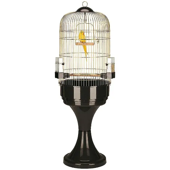 Снимка на Ferplast - Cage Max 6 Brass + Stand - Клетка за папагали с античен вид , Ø 53 x H 160 см.