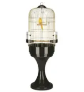 Снимка на Ferplast - Cage Max 6 Brass + Stand - Клетка за папагали с античен вид , Ø 53 x H 160 см. 2