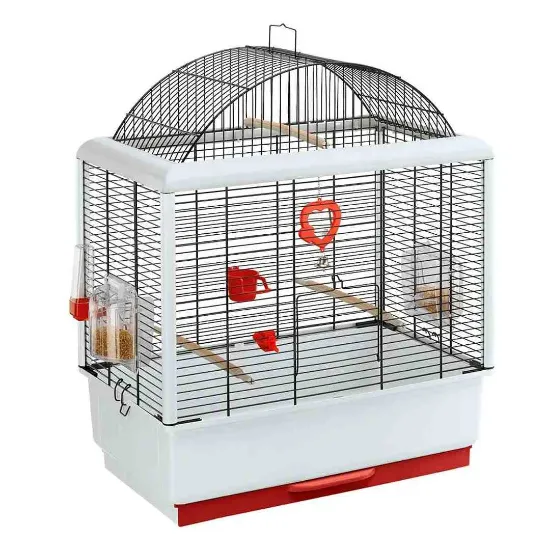 Снимка на Ferplast - Cage Palladio 3 - Оборудвана клетка за канарчета, екзотични и други малки птици - размер 49 х 30 х 65 см