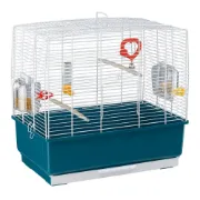 Снимка на Ferplast - Cage Rekord 3 White - Оборудвана клетка за канарчета, екзотични и други малки птици - размер 49 х 30 х 48,5 см. 1