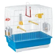 Снимка на Ferplast - Cage Rekord 2 White - Оборудвана клетка за канарчета, екзотични и други малки птици - размер, 39 x 25 x 41 см 1