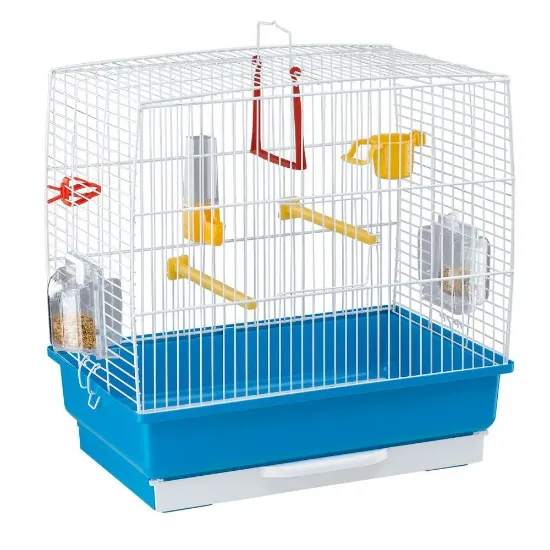 Снимка на Ferplast - Cage Rekord 2 White - Оборудвана клетка за канарчета, екзотични и други малки птици - размер, 39 x 25 x 41 см
