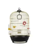 Снимка на Ferplast - Cage Diva Brass - Оборудвана клетка за канарчета, екзотични и други малки птици - размер Ø 40 x H 65 см. 2