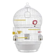 Снимка на Ferplast - Cage Bali White -Оборудвана клетка за канарчета, екзотични и други малки птици - размер Ø43,5 x H 68,5 см. 1