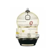 Снимка на Ferplast - Cage Bali Brass Antique - Оборудвана клетка за канарчета, екзотични и други малки птици - размер Ø43,5 x H 68,5 см. 2