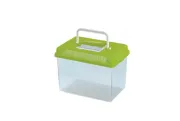 Снимка на Ferplast - Geo Flat Medium - Контейнер за транспортиране на рибки и костенурки с дръжка, 2,5 литра, 23,2х15,3х16,6 см. 1