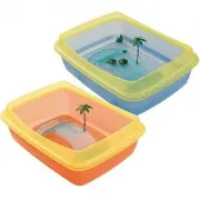 Снимка на Ferplast - Turtle Bowl Tortugas - Пластмасов аквариум за костенурки, 47 x 36 x 15,5 см. 2