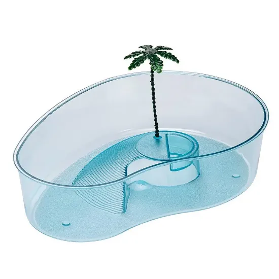 Снимка на Ferplast - Arricot Plastic turtle tank - Пластмасов аквариум за костенурки с палма, 31 x 22 x 7,5 см.