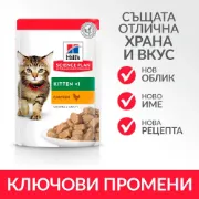 Снимка на Hill’s Science Plan Kitten пауч с пилешко – Пълноценна храна за котенца до 1 год. и за бременни/кърмещи котки. 12 пауча по 0.085 1020 кг. 2