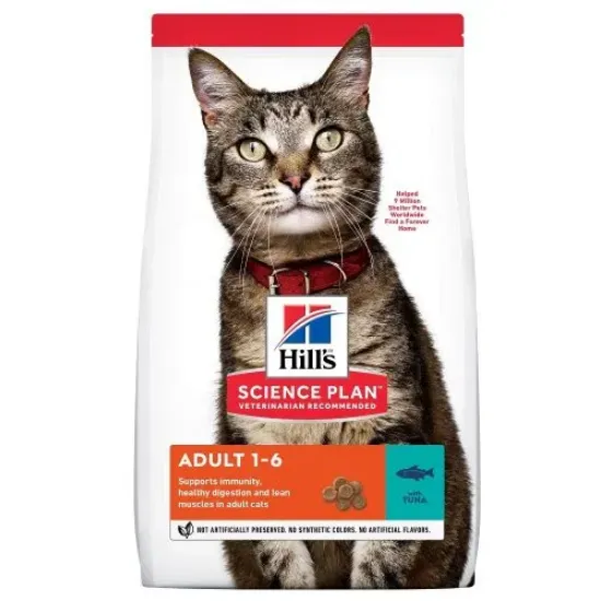 Снимка на HILL’S SCIENCE PLAN ADULT С РИБА ТОН – СУХА ХРАНА ЗА КОТКИ ОТ 1-6 Г. 0.300 кг.