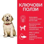 Снимка на HILL’S SCIENCE PLAN CANINE PUPPY LARGE BREED С ПИЛЕШКО – ЗА ПОДРАСТВАЩИ КУЧЕТА ОТ ЕДРИ И ГИГАНСТКИ ПОРОДИ, НАД 25КГ, ОТ ОТБИВАНЕТО ДО 18 МЕС. БРЕМЕННИ И КЪРМЕЩИ КУЧЕТА. 16 кг. 2