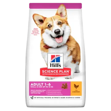 Показвай детайлите за HILL’S SCIENCE PLAN SMALL & MINI ADULT С ПИЛЕШКО – ПЪЛНОЦЕННА СУХА ХРАНА ЗА ДРЕБНИ И МИНИАТЮРНИ ПОРОДИ КУЧЕТА В ЗРЯЛА ВЪЗРАСТ 1-6 Г 6 кг. 1 - MyPetShop.bg Снимка на HILL’S SCIENCE PLAN SMALL & MINI ADULT С ПИЛЕШКО – ПЪЛНОЦЕННА СУХА ХРАНА ЗА ДРЕБНИ И МИНИАТЮРНИ ПОРОДИ КУЧЕТА В ЗРЯЛА ВЪЗРАСТ 1-6 Г 6 кг. 1