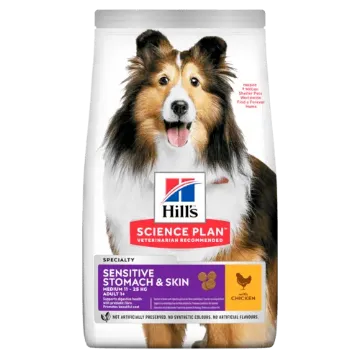 Показвай детайлите за HILL’S SCIENCE PLAN ADULT SENSITIVE STOMACH & SKIN С ПИЛЕШКО – ЗА КУЧЕТА С ЧУВСТВИТЕЛЕН СТОМАХ И ЧУВСТВИТЕЛНА КОЖА, НАД 1Г. 14 кг. 1 - MyPetShop.bg Снимка на HILL’S SCIENCE PLAN ADULT SENSITIVE STOMACH & SKIN С ПИЛЕШКО – ЗА КУЧЕТА С ЧУВСТВИТЕЛЕН СТОМАХ И ЧУВСТВИТЕЛНА КОЖА, НАД 1Г. 14 кг. 1