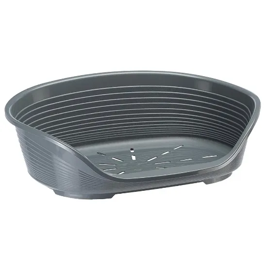 Снимка на Ferplast Siesta Deluxe 8 dark grey - пластмасово легло за котки и кучета тъмно сив цвят 74 x 48 см