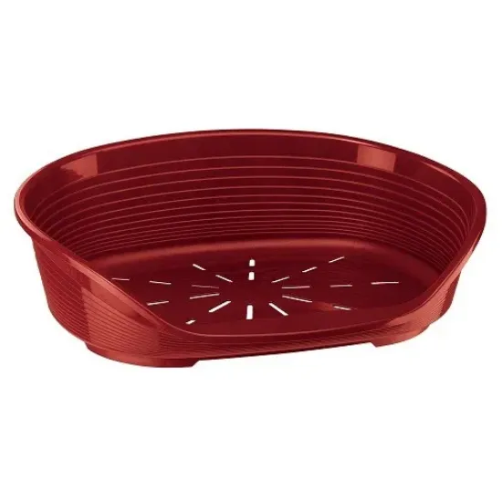 Снимка на Ferplast Siesta Deluxe 10 bordo - пластмасово легло за котки и кучета бордо цвят 93,5 Х 68 Х 28,5 см с включен дюшек