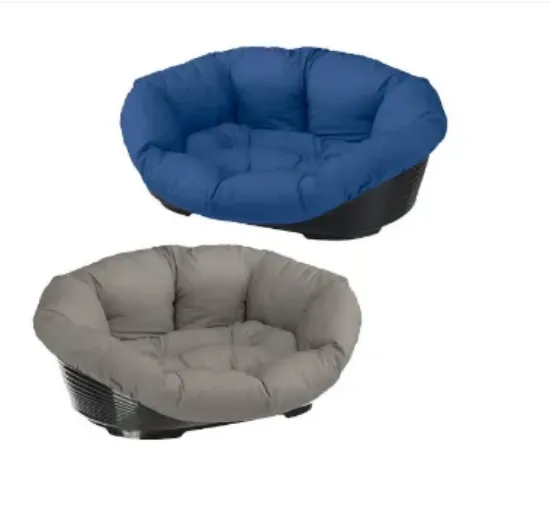 Снимка на Ferplast Sofa 6 - черно пластмасово легло за котки и кучета 70 Х 52 Х 23 см с включен дюшек в шарен десен