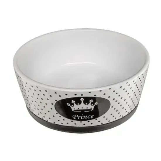 Снимка на Ferplast Alya Bowl - керамична купа с корона за кучета и котки за храна или вода 18,6 x 7,2 см - 1100 мл