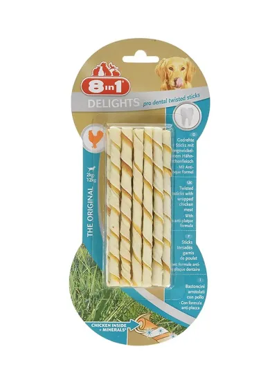 Снимка на 8in1 Delights Sticks - пръчици пилешко месо за кучета, 2 пакета х 10 броя