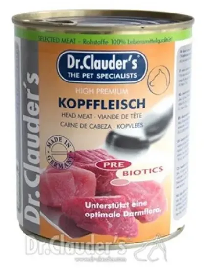 Снимка на Dr. Clauder's Selected Meat Kopffleisch/Pre Biotics/ - месо от говежди глави консервирана храна за подрастващи кучета, 800 гр