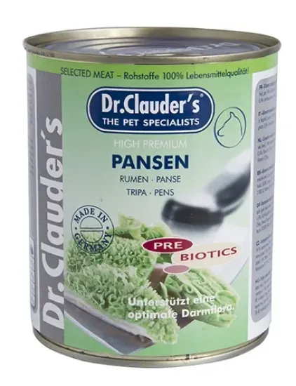Снимка на Dr.Clauder's Selected Meat Pansen/Pre Biotics/- консервирана храна за кучета с телешко шкембе, 3 броя х 400 гр.