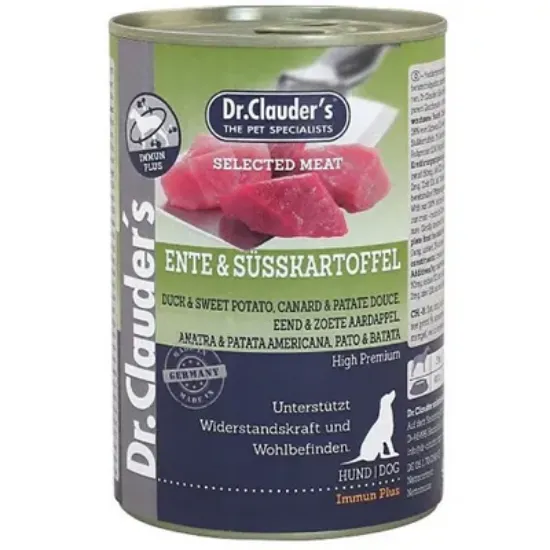 Снимка на Dr.Clauder's Selected Meat Ente Kartoffel - патешко месо и сладки картофи - 2 броя х 800 гр.