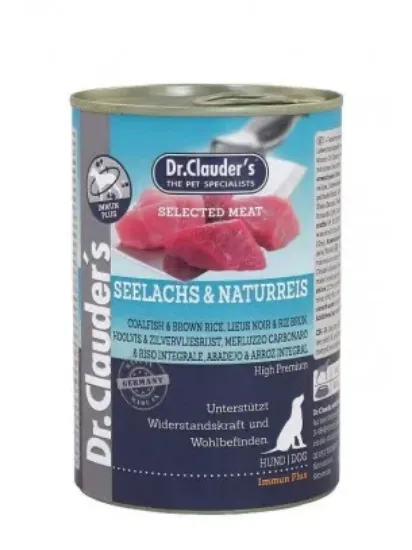 Снимка на Dr. Clauder's - Selected Meat Seelachs Naturreis Pre Biotics - храна за възрастни кучета с американска треска и кафяв ориз - 2 броя х 800 гр.