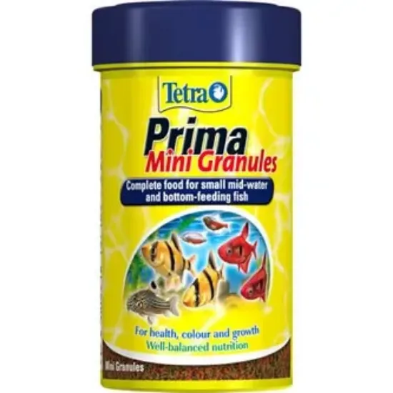 Снимка на Tetra Prima Mini Granules Храна за малки тропически рибки мини гранули 100 мл.
