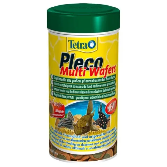 Снимка на Tetra Pleco Wafer - растителна храна за тропически рибки 100мл.